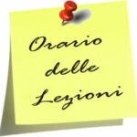 ORARIO LEZIONI DAL 23 AL 27 SETTEMBRE 2024