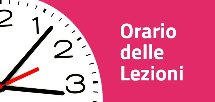 ORARIO DELLE LEZIONI DAL 30 SETTEMBRE AL 4 OTTOBRE 2024